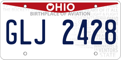 OH license plate GLJ2428