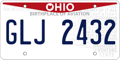 OH license plate GLJ2432