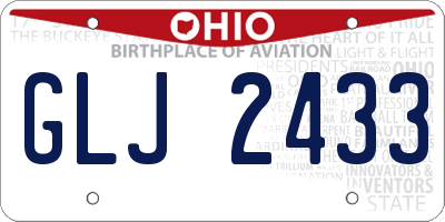 OH license plate GLJ2433