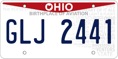 OH license plate GLJ2441