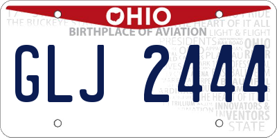 OH license plate GLJ2444