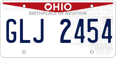OH license plate GLJ2454