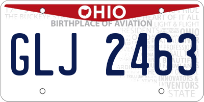 OH license plate GLJ2463