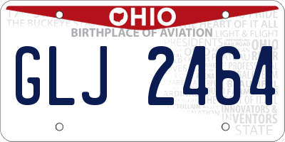 OH license plate GLJ2464
