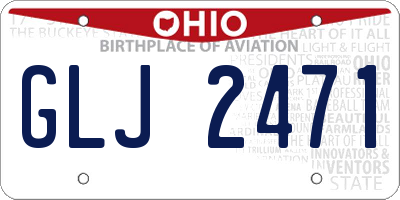 OH license plate GLJ2471