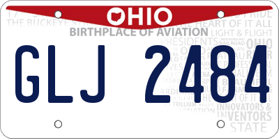 OH license plate GLJ2484