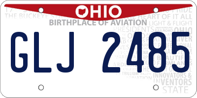 OH license plate GLJ2485