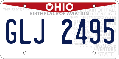 OH license plate GLJ2495