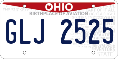 OH license plate GLJ2525