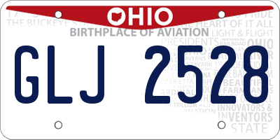 OH license plate GLJ2528