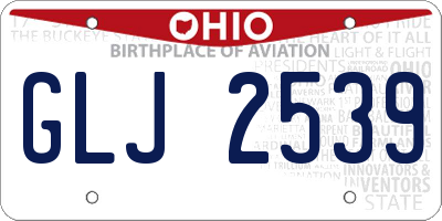 OH license plate GLJ2539