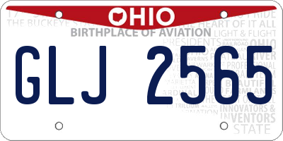 OH license plate GLJ2565