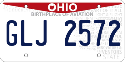 OH license plate GLJ2572