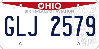 OH license plate GLJ2579