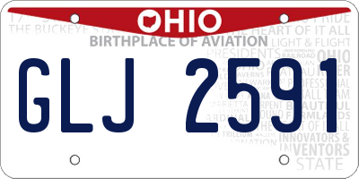 OH license plate GLJ2591