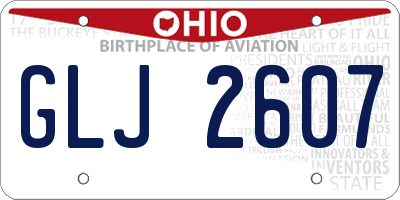 OH license plate GLJ2607