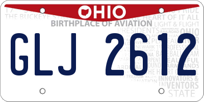 OH license plate GLJ2612
