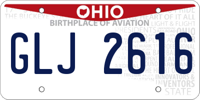 OH license plate GLJ2616