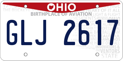 OH license plate GLJ2617