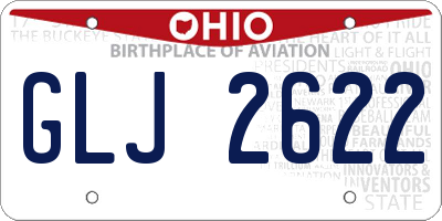 OH license plate GLJ2622