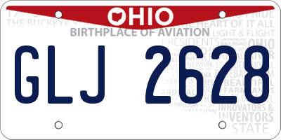 OH license plate GLJ2628
