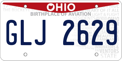 OH license plate GLJ2629