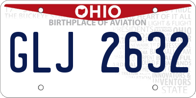 OH license plate GLJ2632
