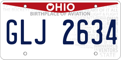 OH license plate GLJ2634