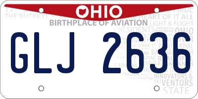 OH license plate GLJ2636