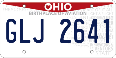 OH license plate GLJ2641