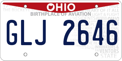 OH license plate GLJ2646