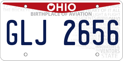OH license plate GLJ2656
