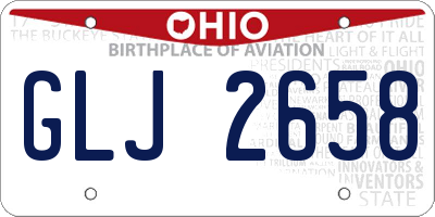 OH license plate GLJ2658
