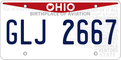 OH license plate GLJ2667