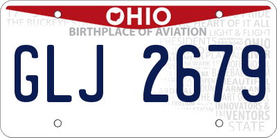 OH license plate GLJ2679
