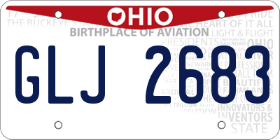 OH license plate GLJ2683