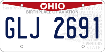 OH license plate GLJ2691