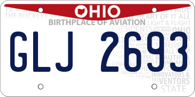 OH license plate GLJ2693