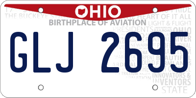 OH license plate GLJ2695