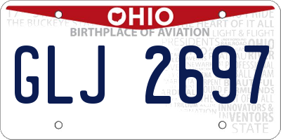 OH license plate GLJ2697