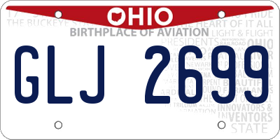 OH license plate GLJ2699