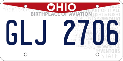 OH license plate GLJ2706