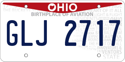 OH license plate GLJ2717