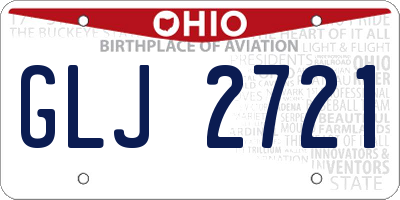 OH license plate GLJ2721