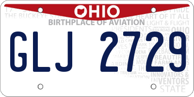 OH license plate GLJ2729