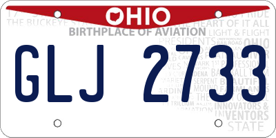 OH license plate GLJ2733