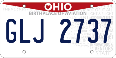 OH license plate GLJ2737