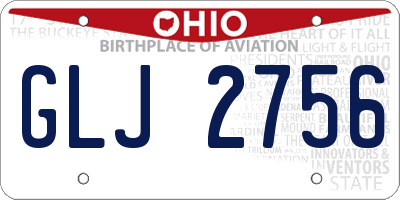 OH license plate GLJ2756