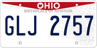 OH license plate GLJ2757