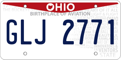 OH license plate GLJ2771